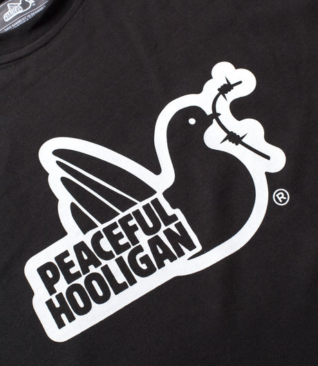 Peaceful Hooligan Outline Dove T-Shirt Black