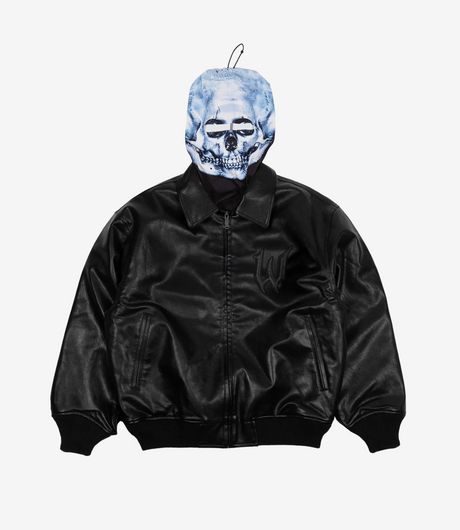 Wasted Paris Bury Varsity Jacket Black