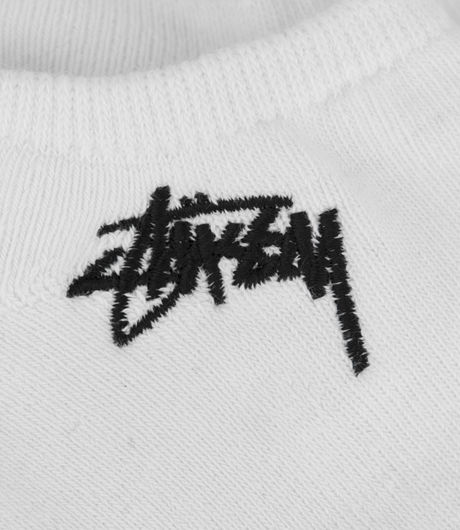 Stussy Small Stock No Show Socks White