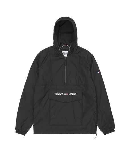 Tommy Jeans Nylon Shell Solid Popover Black Iris