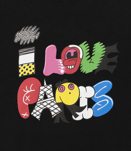 Carne Bollente I Love Paris Tee Washed Black