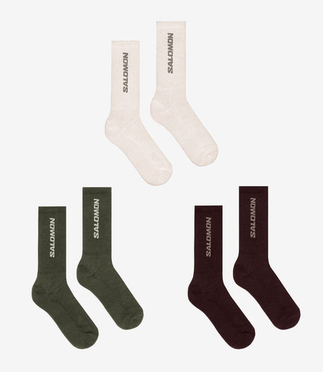 Salomon Everyday Crew 3-Pack Socks Silver Cloud/Sedona Sage/French Roast
