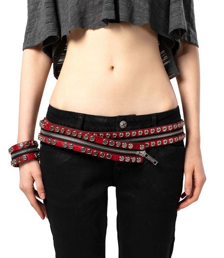 Racer Worldwide Split Button Belt Red