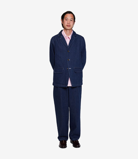 Pop Trading Company Hewitt Suit Jacket Rinsed Denim