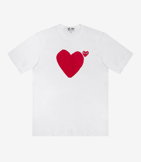 Comme des Garçons Play  Front & Back Heart Tee White