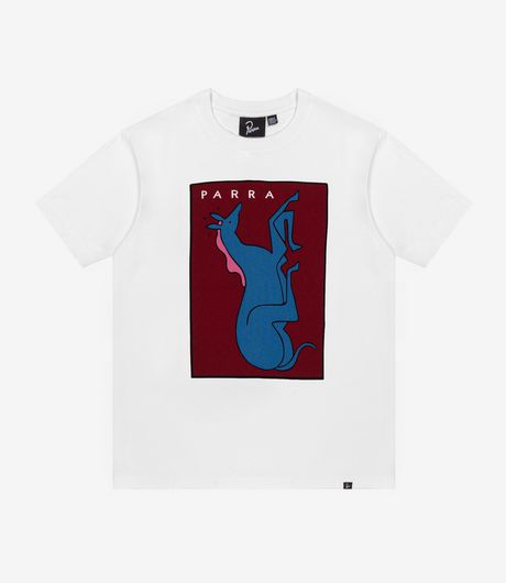 by Parra Vertical Horse T-Shirt White