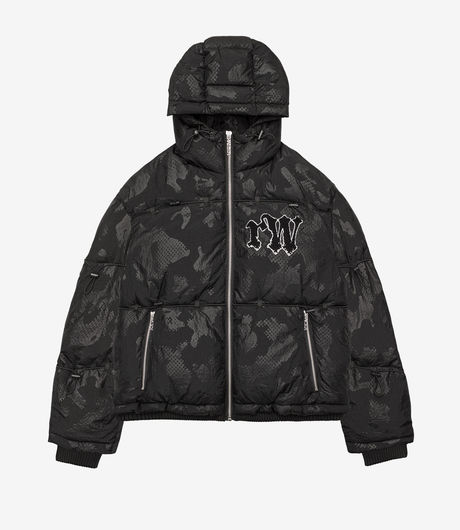 Racer Worldwide Camo Puffer Jacket 3.0 Black