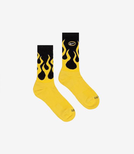Nike Everyday Plus Cushioned Crew Socks Black/Tour Yellow/White