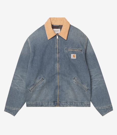 Carhartt WIP OG Detroit Jacket Smith Denim Blue/Dusty H Brown Old Used Wash