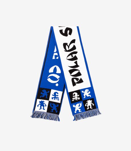 Polar Skate Co Checkers Football Scarf Blue