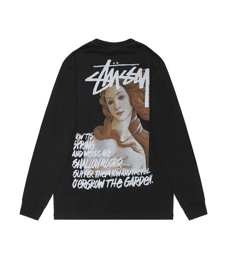 Stussy Spring Weeds Pig. Dyed Ls Tee Black