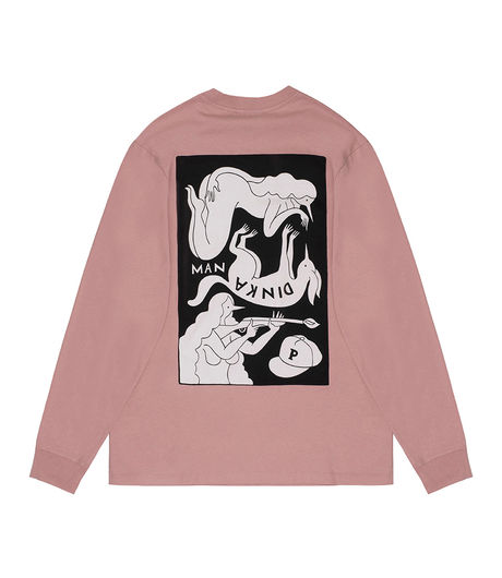 by Parra Mandinka Long Sleeve T-Shirt Pink