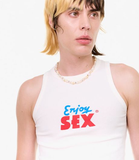 Carne Bollente Enjoy! T-Shirt Off-White