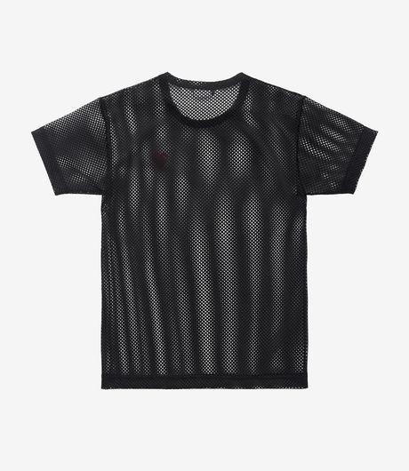 Comme des Garçons Play Heart Logo Mesh T-SHirt Black