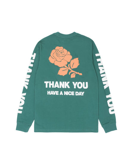 Chinatown Market Thank You LS T-Shirt Spruce