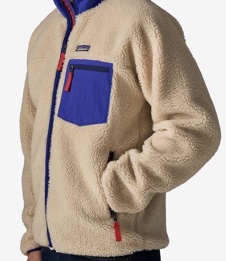 Patagonia Classic Retro-X® Fleece Jacket Dark Natural/Cobalt Blue