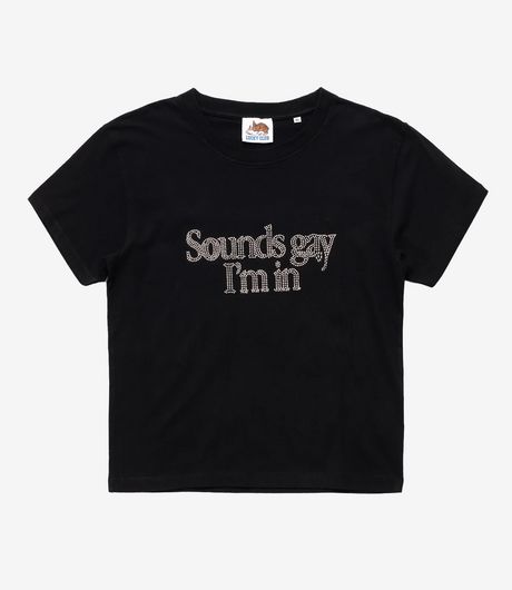 Carne Bollente Sounds Gay, I'm In Baby! T-Shirt Black
