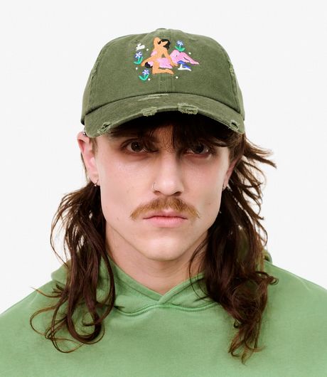 Carne Bollente Bunnies in Bloom Cap Off-Green