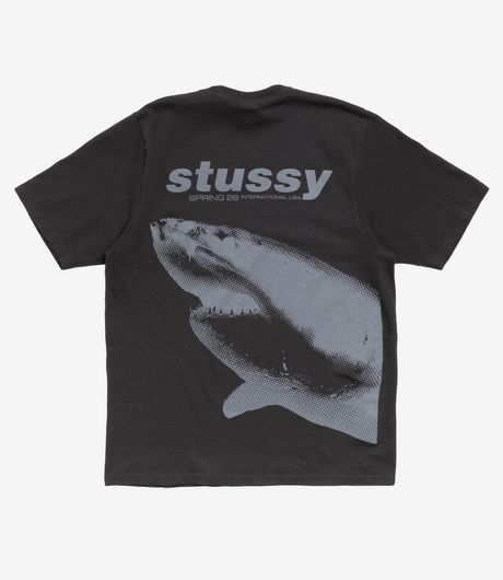 Stussy Shark Pig. Dyed Tee Faded Black
