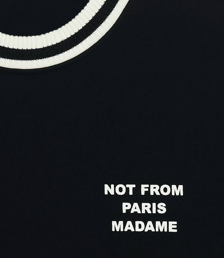 Drôle de Monsieur Le T-Shirt Slogan Sport Black