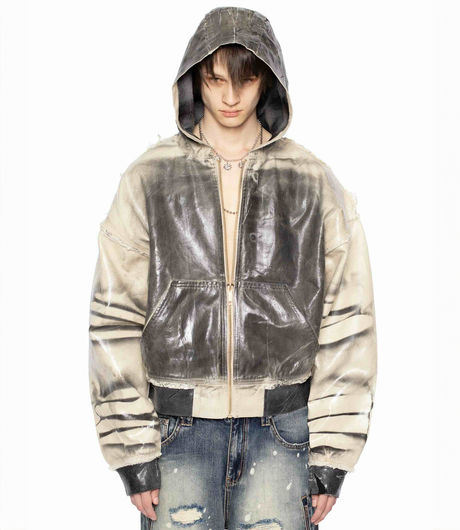 Racer Worldwide Denim Waxed Bomber Beige