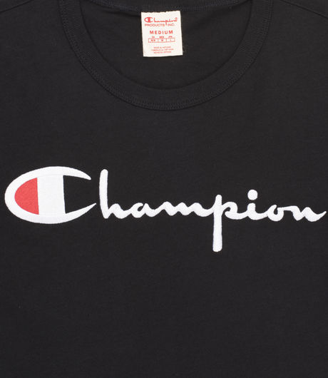 Champion Reverse Weave Script Logo Tee Black