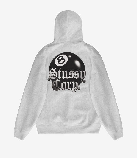 Stussy 8 Ball Corp. Hood Ash Heather