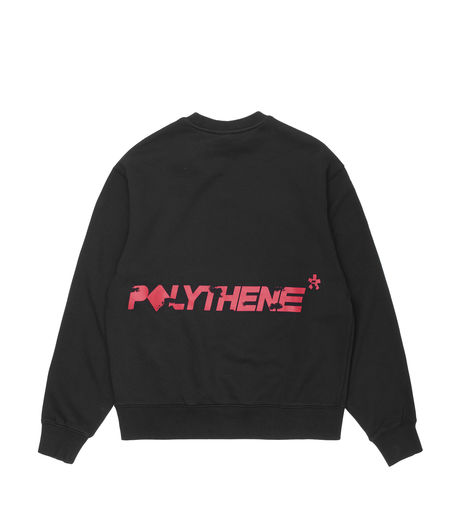 Polythene Optics CRW02 Logo Sweatshirt Black/Red