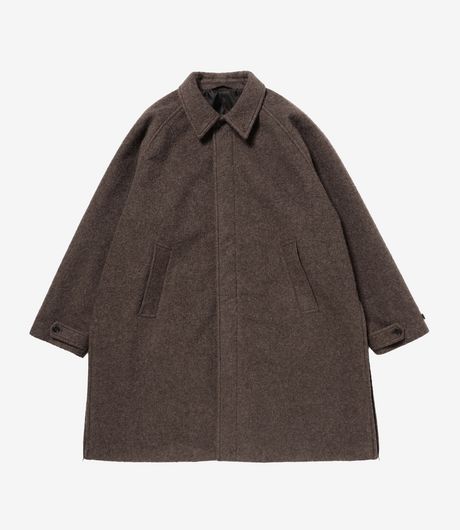 BEAMS Tweed Coat Light Brown