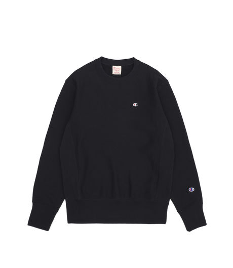 Champion Crewneck Sweatshirt Chest Logo Black