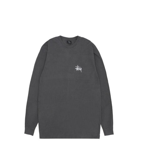 Stussy Basic Pig. Dyed LS Tee Black
