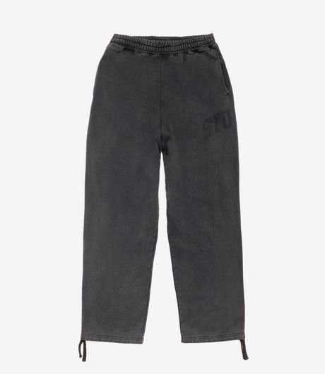 Stussy Faded Graphic Fleece Pant Washed Black