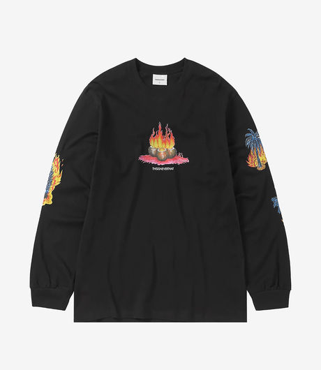【KNOW WAVE】 KNOW WAVE 3D LOGO LONG SLEEVE / Black Shop Black Know Wave Long-sleeve Tees at itk online store