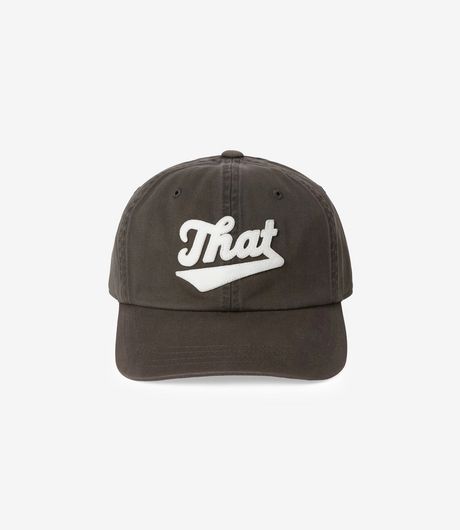 Thisisneverthat Overdyed That Applique Cap Washed Black