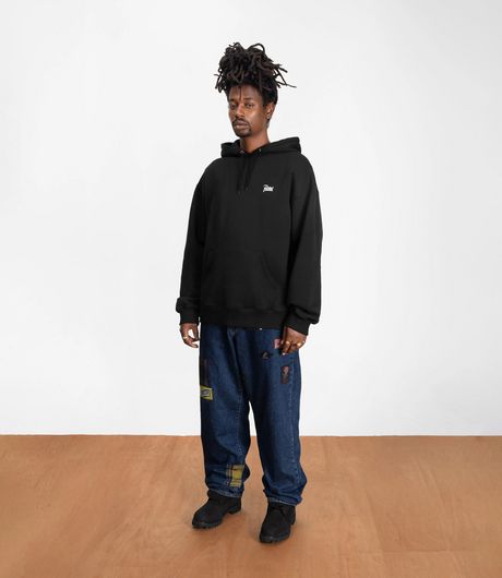 Patta Embroidered Fire Panther Hooded Sweater Black