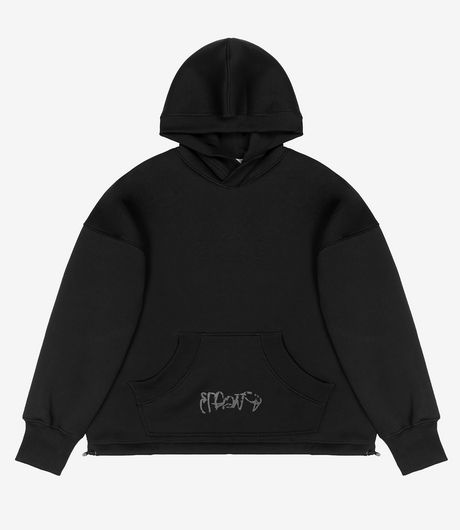 Pūga73 Stone Hoodie Black