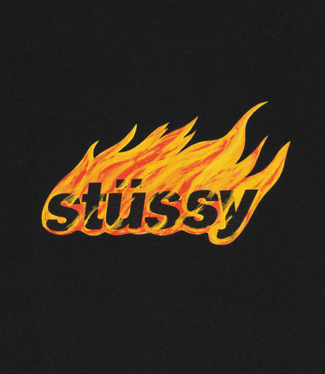 Stussy Flames Tee Black