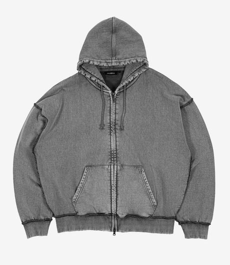 Wasted Paris Kingdom Curve Zip Hoodie Faded Black