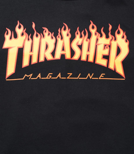 Thrasher Flame Hooded Sweat Black