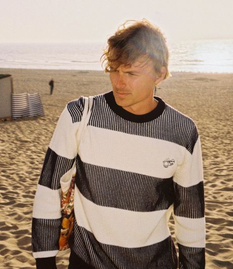 The Loose Company Pssst Knit Sweater Navy/White