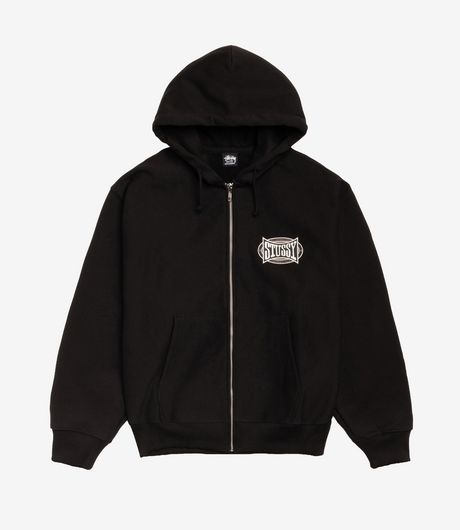 Stussy Champion Oval Zip Hood Black