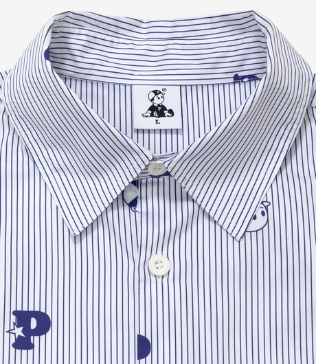 Pawa Speed Sports Monogram Stripe Shirt White/Blue