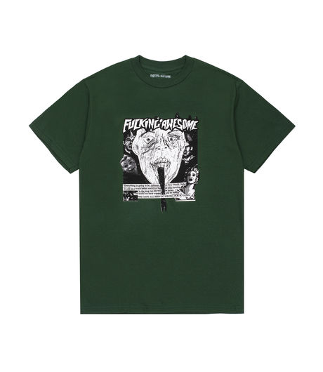 Fucking Awesome Face Reality Tee Dark Green