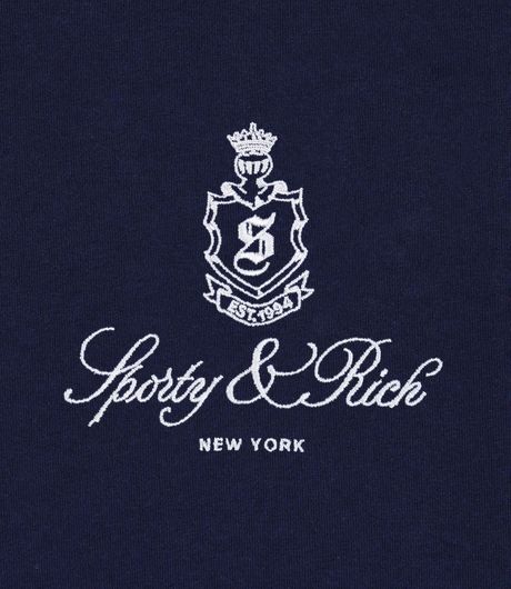 Sporty & Rich Vendome Embroidered Crewneck Dark Navy