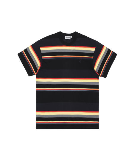 Carhartt S/S Sunder T-Shirt Black/Dark Navy Stripe 