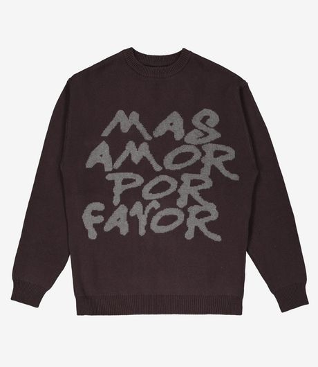 The Loose Company Mas Amor Por Favor Sweater Brown