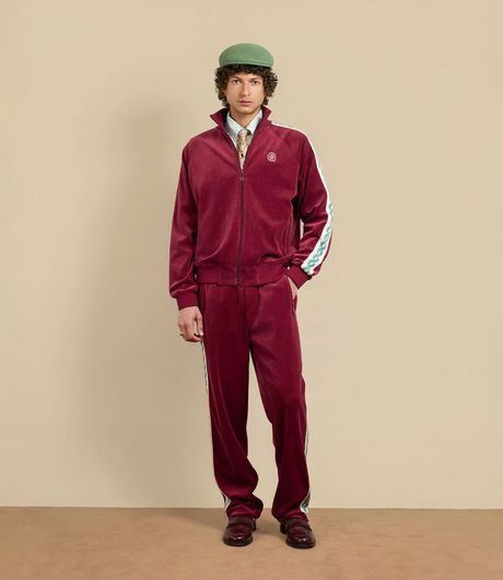 Drôle de Monsieur La Veste Survêtement Velours Wine