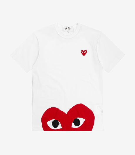 Comme des Garçons Play Oversized Heart Tee White