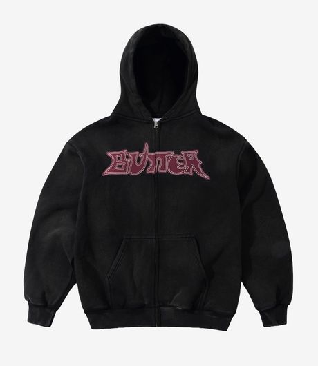 Butter Goods Encounter Zip-Thru Hood Washed Black