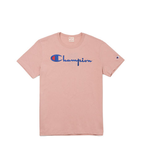 Champion Script Chest Logo Tee Pink 